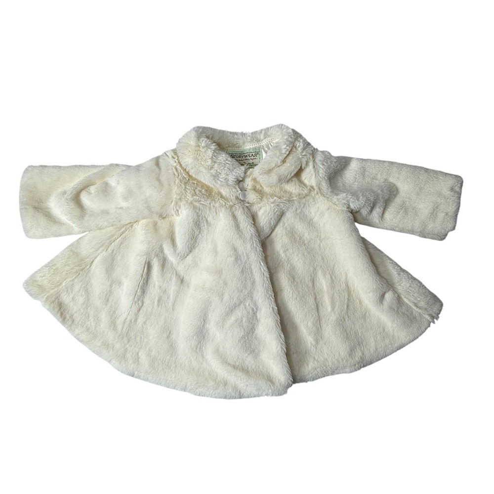 Storywear Bunnies‎ By The Bay My Dream Coat Baby Faux Fur Jacket 6-12M Ivory